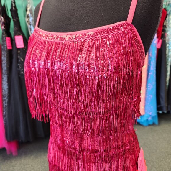 Celine Size 4 Fuchsia Pink Short Homecoming/Party Formal - Picture 3 of 5